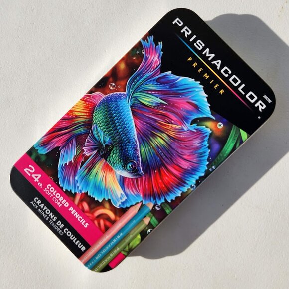 NEW Prismacolor Premier Colored Pencils Soft Core 24 Pack Art Supplies in a Tin - Picture 11 of 15